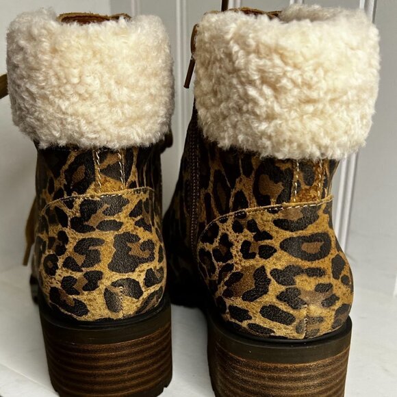 Lucky Brand Jacenia Ankle Boots Leopard/Natural Size 8.5 - Picture 5 of 7